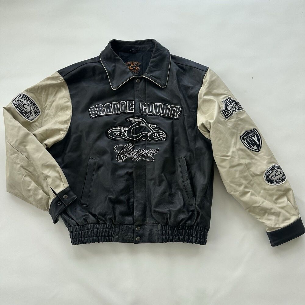 Vintage Orange Country Choppers Leather Jacket Size 2X